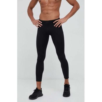 4F leggins de antrenament culoarea negru, neted