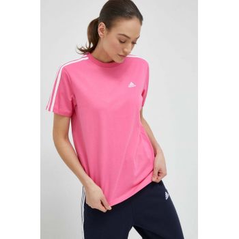 adidas tricou din bumbac culoarea roz