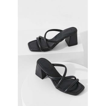 Answear Lab sandale de piele culoarea negru de firma originale