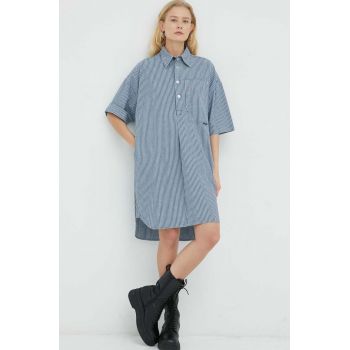 G-Star Raw rochie din bumbac mini, oversize