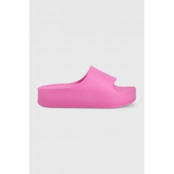 Steve Madden papuci Astro femei, culoarea roz, cu platforma, SM11002395 ieftini