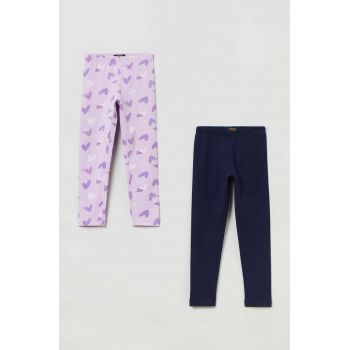 OVS leggins copii culoarea violet, modelator