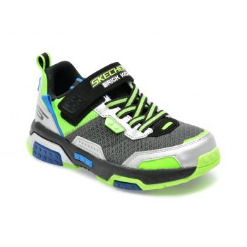 Pantofi sport SKECHERS multicolor, BRICK KICKS, din material textil si piele ecologica