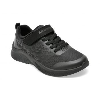 Pantofi sport SKECHERS negri, MICROSPEC, din material textil