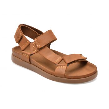 Sandale CLARKS maro, SUNDER RANGE 16-N, din piele naturala