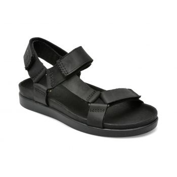 Sandale CLARKS negre, SUNDER RANGE 01-N, din piele naturala