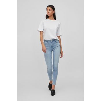 Blugi skinny cu talie medie
