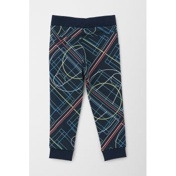 Pantaloni sport lejeri cu model geometric