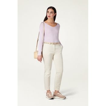 Pantaloni conici din amestec de lyocell