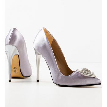Pantofi cu toc Deltafor Gri ieftini