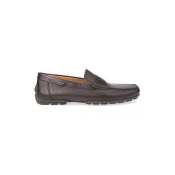 Pantofi loafer uni de piele la reducere