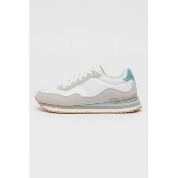 Pantofi sport cu insertii de piele ecologica