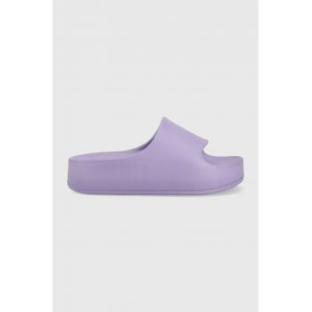 Steve Madden papuci Astro femei, culoarea violet, cu platforma, SM11002395 ieftini