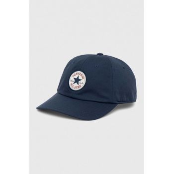 Converse sapca culoarea albastru marin, cu imprimeu