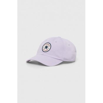 Converse sapca culoarea violet, cu imprimeu