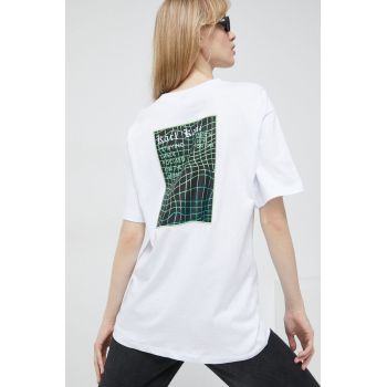 Karl Kani tricou din bumbac culoarea alb