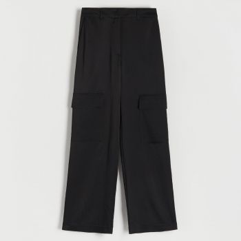 Reserved - Pantaloni cu adaos de viscoză - Negru
