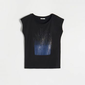 Reserved - Tricou kimono - Negru