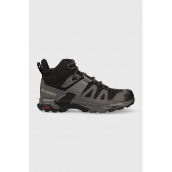 Salomon pantofi X Ultra 4 Mid GTX barbati, culoarea negru