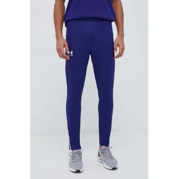 Under Armour pantaloni de trening Pique culoarea violet, neted de firma originali