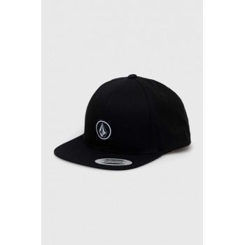 Volcom șapcă de baseball din bumbac culoarea negru, neted ieftina