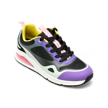 Pantofi SKECHERS multicolor, UNO 2, din material textil si piele ecologica