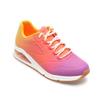 Pantofi sport SKECHERS roz, UNO 2, din piele ecologica