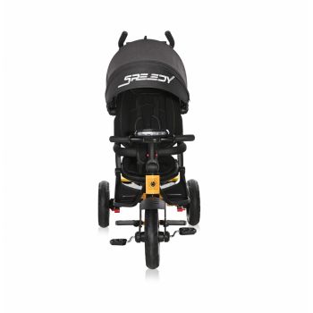 Tricicleta multifunctionala 4 in 1 Speedy Air scaun rotativ Yellow Black