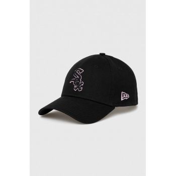 New Era șapcă de baseball din bumbac culoarea negru, cu imprimeu, CHICAGO WHITE SOX