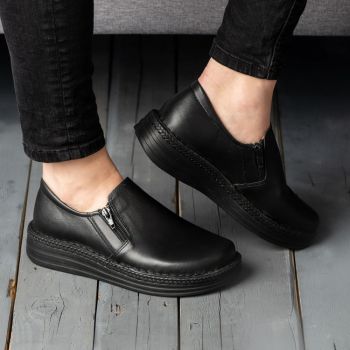 Pantofi piele naturala 9300 negru