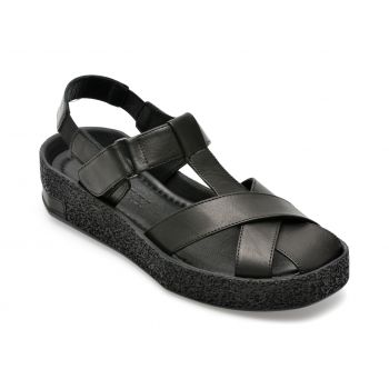 Sandale GRYXX negre, 22946, din piele naturala