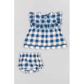 zippy set de bumbac pentru copii culoarea albastru marin ieftin