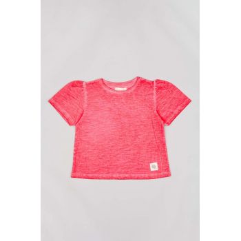 zippy tricou de bumbac pentru copii culoarea portocaliu