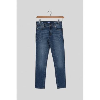 Blugi slim fit cu aspect decolorat Glenn