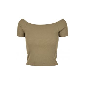 Tricou urban cu umerii goi pentru Femei  Alb - S