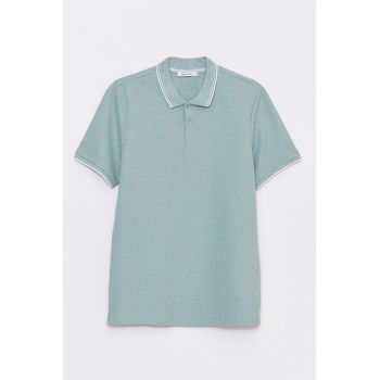 Tricou polo texturat