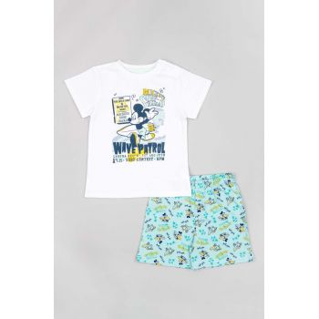 zippy pijamale de bumbac pentru copii x Disney culoarea turcoaz, modelator