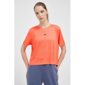 4F tricou de antrenament culoarea rosu