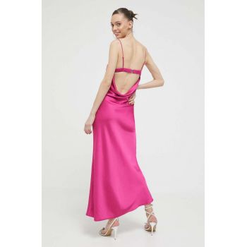 Abercrombie & Fitch rochie culoarea roz, maxi, mulata