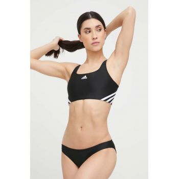 adidas Performance costum de baie din două piese culoarea negru, cupa moale de firma original