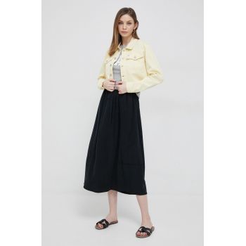 Deha fusta culoarea negru, maxi, evazati