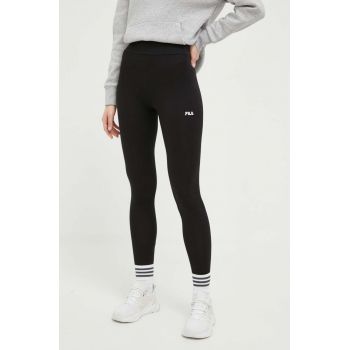 Fila colanti femei, culoarea negru, cu imprimeu