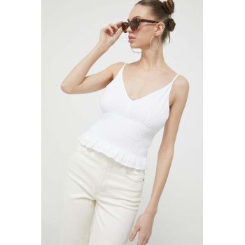 Hollister Co. bluza culoarea alb de firma originala