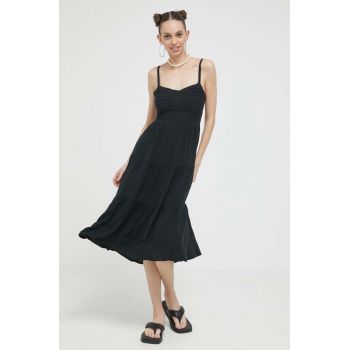 Hollister Co. rochie culoarea negru, mini, evazati