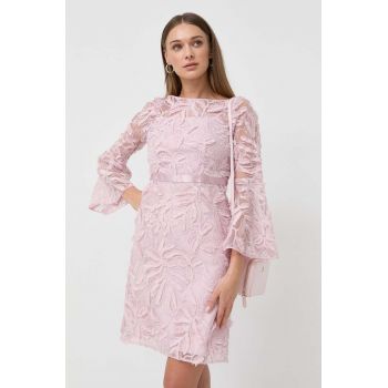 Luisa Spagnoli rochie culoarea roz, mini, drept