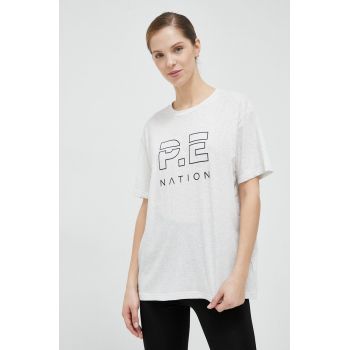 P.E Nation tricou din bumbac culoarea gri de firma original