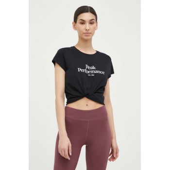 Peak Performance tricou din bumbac culoarea negru ieftin