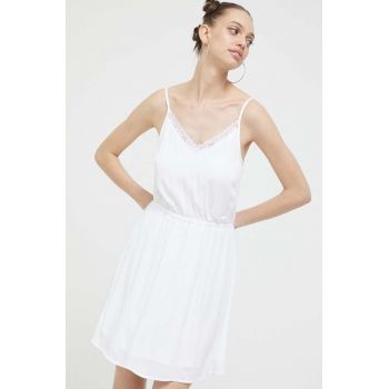 Tommy Jeans rochie culoarea alb, mini, evazati de firma originala