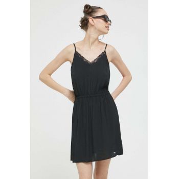 Tommy Jeans rochie culoarea negru, mini, evazati