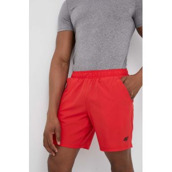 4F pantaloni scurți de antrenament culoarea rosu